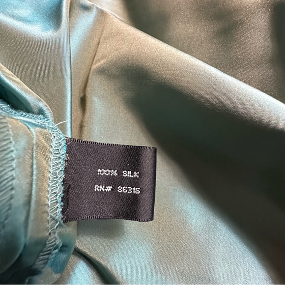 NWT Finity Studio Iridescent Green Silk Coat Size 8 - Picture 8 of 14